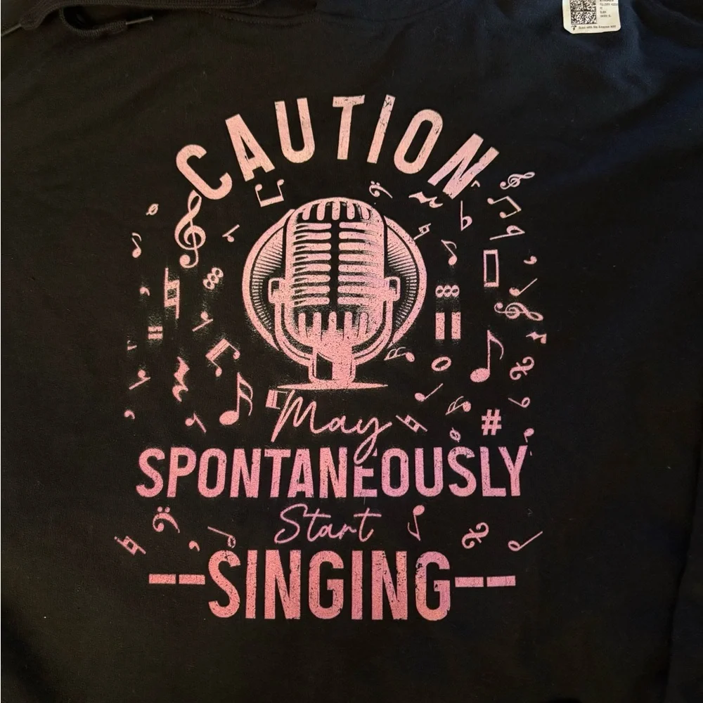 NAVY Hoodie Karaoke Pink Singing Graphic - Picture 2 of 6